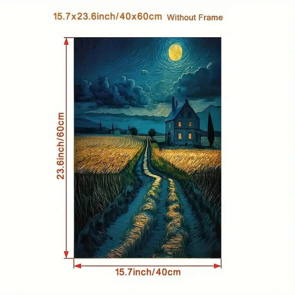 Van Gogh Cypress Wheat Field Colorful Canvas Art Print 15.7" x 23.6" NEW! Home & Garden:Home Décor:Posters & Prints Style Your Walls